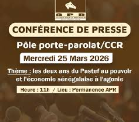 Le pôle porte-parolat de l’Apr face à la presse aujourd’hui