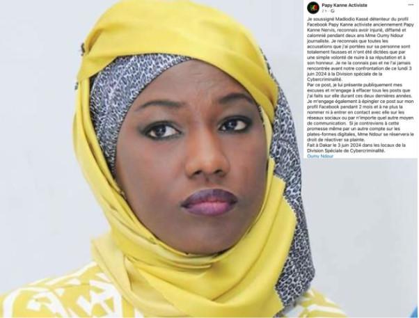 "INJURES ET CALOMNIES" Le procès opposant la journaliste Oumy Ndour à ‘’Papy Kanne nervis’’ reprogrammé pour le 20 août prochain