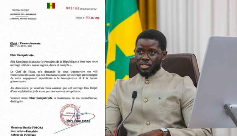 Affaire ASER: Le Président Bassirou Diomaye Faye félicite le journaliste Bachir Fofona pour son ouvrage « Aveux signés, datés et envoyés »