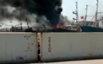 Port de Dakar : Un bateau prend feu