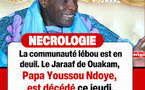 Le Jearaf Youssou Ndoye rappelé à Dieu
