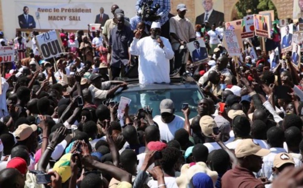 Macky Sall sur de sa victoire, descend ses adversaires: "le slogan na dem est démodé depuis 2012"