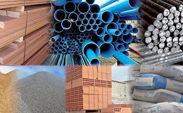 INDICE DES PRIX DES MATERIAUX DE CONSTRUCTION : Les prix des matériaux de construction baissent de 0,2% sur un mois