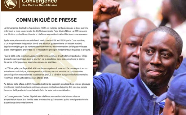 Décision d'envoyer Pape Malick Ndour en prison : ses camarades de la Ccr dénoncent