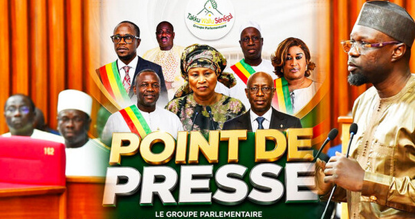 CONFERENCE DE PRESSE DU GROUPE PARLEMENTAIRE TAKKU-WALLU : Les députés de l’opposition ferment la porte de l’Assemblée à Sonko et appellent Diomaye à contrer ce coup de force