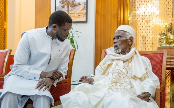 Diomaye a reçu le khalife général de Darou Salam Chérif, dans le département de Bignona
