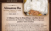 MORT D’AISSATOU BA A KAFFRINE : Le Mouvement national des femmes de l’Apr dénonce un acte lâche et odieux et exige l'ouverture d'une information judiciaire