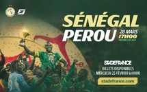 SENEGAL VS PEROU DU 28 MARS 2026 AU STADE DE FRANCE : Les billets disponibles, les catégories les moins chères épuisées en deux heures
