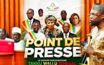 CONFERENCE DE PRESSE DU GROUPE PARLEMENTAIRE TAKKU-WALLU : Les députés de l’opposition ferment la porte de l’Assemblée à Sonko et appellent Diomaye à contrer ce coup de force